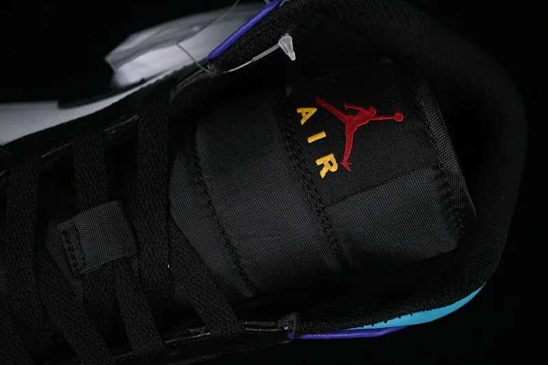 All categories Air Jordan Jordan series basketball shoes Air Jordan 1 Mid Air Jordan 1 Mid AJ1 Joe 1 Lakers color black, white and purple mid-top cultural and casual sneakers DQ8426-154